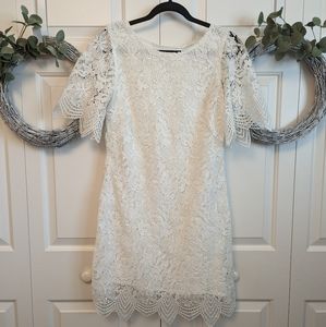 Anthropologie Lace White Dress